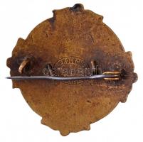 ~1930. Keresztényszocialista Párt zománcozott fém jelvénye, "JEROUSCHEK BPEST SEMMELWEIS U. 7.&...