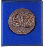 1972. "Györffy István Kollégium - NÉKOSZ - XXX" Br emlékplakett dísztokban, Illyés Gyula i...