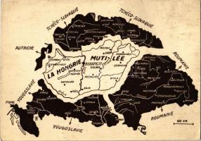 1936 La Hongrie mutilée / A megcsonkított Magyarország. Kiadja a Magyar Nemzeti Szövetség / Hungarian irredenta propaganda, Trianon (fl)