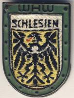 Német 3. Birodalom 1940-es évek "W.H.W. - Schlesien (Téli Segély Szolgálat) fém-szövet kitűző