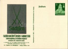 1938 Sachsen am Werk, Jahresschau in Dresden; Sonderausstellung die Sächsische Briefmarke / German (...