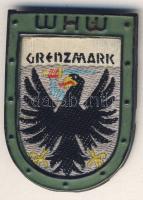 Német 3. Birodalom 1940-es évek "W.H.W. - Grenzmark (Téli Segély Szolgálat) fém-szövet kitűző
