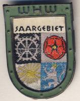 Német 3. Birodalom 1940-es évek "W.H.W. - Saargebiet (Téli Segély Szolgálat) fém-szövet kitűző