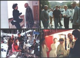 cca 1990 Jelenetek egy forgatásról, a fotókon több ismert személlyel, Eperjes Károly, Törőcsik Mari,...