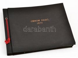 1973 Csinom Palkó c. magyar film fotói, 20 db fotó albumba ragasztva, a fotók egy részénél a ragaszt...