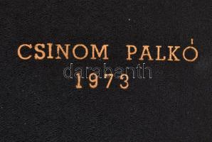 1973 Csinom Palkó c. magyar film fotói, 20 db fotó albumba ragasztva, a fotók egy részénél a ragaszt...