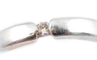 Ezüst(Ag) egyköves gyűrű, jelzett, méret: 54, bruttó: 3 g