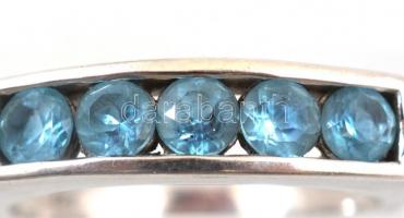 Ezüst(Ag) ötköves gyűrű, jelzett, méret: 61, bruttó: 5,5 g