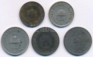 1894KB 2f Br + 1908KB 10f Ni + 1908KB 20f Ni + 1916KB 20f Fe + 1918KB 20f Fe T:1-,2 patina
Adamo K2...