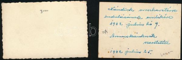 cca 1930-1940 Tábori lelkészek fotói, 2 db, 8x5 cm