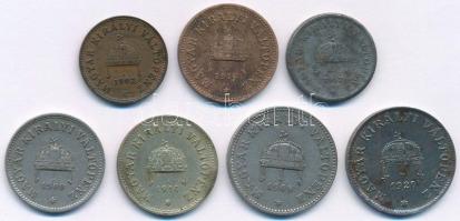 1902KB 1f Br + 1910KB 2f Br + 1917KB 2f Fe + 1909KB 10f Ni + 1916KB 10f alpakka + 1908KB 20f Ni + 19...