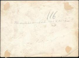 1941 Sebesült szállító vonat érkezik, a vonaton Werth Henrik tábornokkal, fotó, a felületén törésnyo...