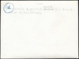 cca 1950 "A kiváló szakasz címért küzdeni hazafias kötelesség", katonai ünnepség fotója, 1...