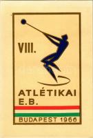1966 VIII. Atlétikai EB. Sportpropaganda / European Athletic Championship advertisement card + So. Stpl.