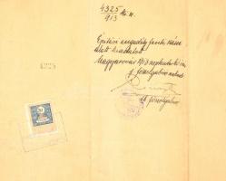 1913 Moson, Rázkódás mentes vas törő terve. Tervrajz 50x44 cm