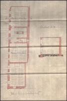 cca 1890 3 db tervrajz: Győri kath, autonómia szabadhegyi iskolája mellett lévő lakás átralakítási t...