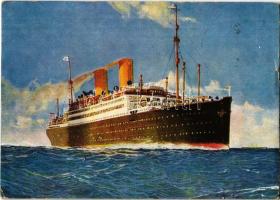 1926 Doppelschraubensalondampfer Berlin. Norddeutscher Lloyd Bremen / German sea liner passenger steamship (EK)
