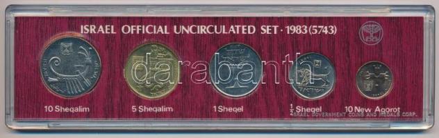 Izrael 1983. 10a-10Sh (5xklf) forgalmi sor dísztokban T:1 
Israel 1983. 10 Agorot - 10 Shequalim (5...