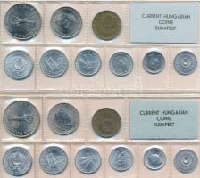 1971-1977. 2f-10Ft (9xklf *7) érmés forgalmi sor fóliatokban T:1 Adamo FO4