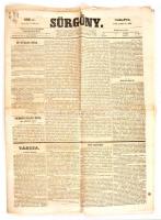 1864 A Sürgöny c. újság október 11-i száma