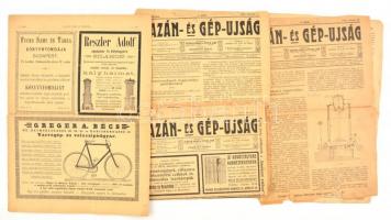 1913 A Kazán- és gépipar és a Fém és Gépipar c. újságok 3+1 db száma vegyes állapotban
