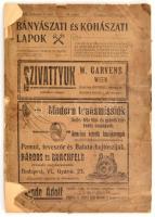 1905 A Bányászati és Kohászati lapok 19. száma megviselt állapotban