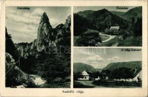 1941 Szádelő, Zádiel; Szádelői-völgy, Cukorsüveg, a völgy bejárata, turistaház. Tobák fényképész felvételei / valley, chalet, tourist house / Zádielská dolina (EK)