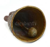 XIX. sz. közepe: Antik réz csengő asszony formában. 10 cm