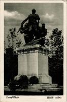 Dunaföldvár, Hősök szobra, emlékmű + 1950 MAGYAR MOZGÓPOSTA 58 B bélyegző (EK)