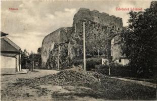 1908 Léva, Levice; várrom. Schulcz Ignácz kiadása / castle ruins  (Rb)