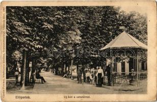 1907 Előpatak, Valcele; Új kút és sétatér. Gyulai Ferenc fényképész kiadása / new spring well and promenade