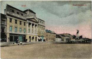 1913 Arad, József főherceg út, automobil, Arad-Csanádi Gazdasági Takarékpénztár / street, automobile, savings bank