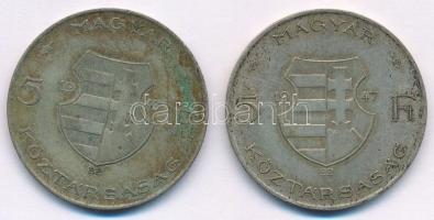 1947. 5Ft Ag "Kossuth" (2x) T:2- patina
Adamo F8.1