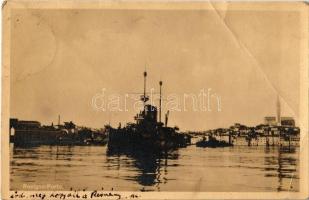 1913 Rovigno Porto / Austro-Hungarian Navy, K.u.K. Kriegsmarine, naval port in Rovinj, battleships. ...