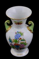 Herendi Viktória mintás urnaváza. Kézzel festett, jelzett, hibátlan 21 cm