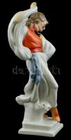 Herendi táncoló juhász, kézzel festett, hibátlan, jelzett, m: 30 cm