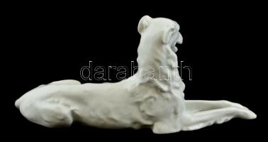 Herendi porcelán agár, fehér mázas, jelzett, hibátlan 28×12 cm