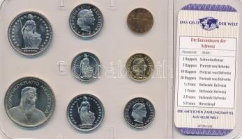 Svájc 1975-2009. 1r-5Fr (8xklf) forgalmi sor műanyag tokban T:1,1-
Switzerland 1975-2009. 1 Rappen ...