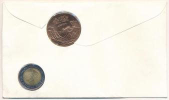 Vatikán 1987. 2000L bimetál + Cu emlékérme (33,5mm) "Ronald Reagan látogatása II. János Pálnál&...