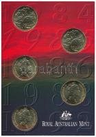 Ausztrália 1984-1992. 1$ Al-Br (5xklf) eredeti csomagolásban T:1
Australia 1984-1992. 1 Dollar Al-B...