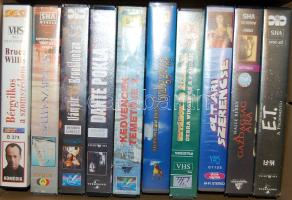 10 db eredeti műsoros videokazetta (krimik, thrillerek, vígjáték)