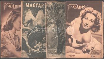 1946-1949 a Magyar Rádió 5 db lapszáma, érdekes írásokkal
