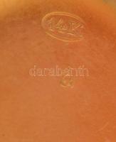 14 K női arany zsebóra. Jelzett, szép, működő állapotban, tokkal. Dupla fedeles. / Women's watc...