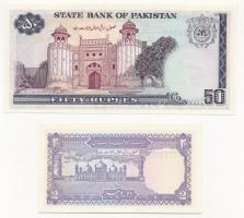 Pakisztán 1985. 2R (2x) + 1983. 5R + 10R + 1986. 50R T:I,I- tűlyuk
Pakistan 1985. 2 Rupee (2x) + 19...