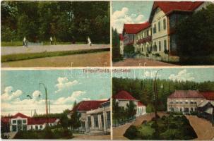 1921 Tarcsafürdő, Bad Tatzmannsdorf; teniszpálya, sport, tenisz, fürdőház, kávéház, étterem. Kálmán fényirda kiadása / tennis court, sport, bath, café, restaurant (EK)