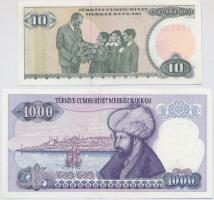 Törökország 1970. (1979) 10L + 1970. (1986) 1000L T:I
Turkey 1970. (1979) 10 Lirasi + 1970. (1986) ...