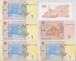 Ukrajna 1991. 1k + 2013. 2H + 2014. 1H (4x) T:I 
Ukraine 1991. 1 Karbovanet 2013. 2 Hryven + 2014. ...