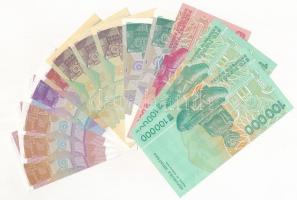 Horvátország 1991-1993. 1K-100.000K (13x) T:I
Croatia 1991-1993. 1 Kuna - 100.000 Kuna (13x) C:Unc