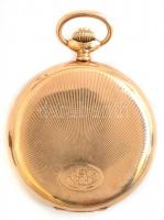 Tavannes 14 K arany, dupla fedeles zsebóra. Jelzett, szép, működő állapotban. Fedél fém. / Men'...