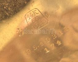 Tavannes 14 K arany, dupla fedeles zsebóra. Jelzett, szép, működő állapotban. Fedél fém. / Men'...